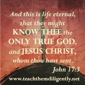 And this is life eternal that they might KNOW THEE...