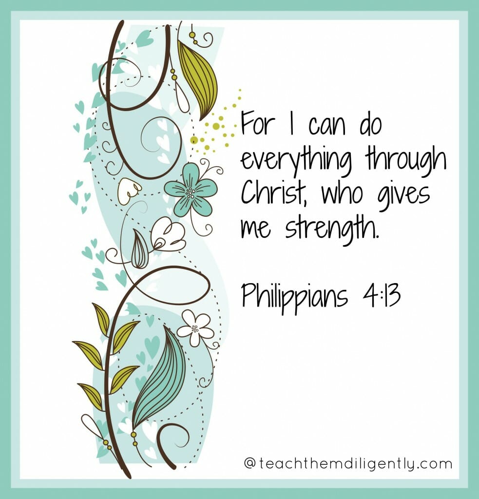 I can do all things  through Christ