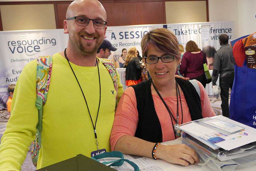 Homeschool couple at the Teach Them Diligently convention